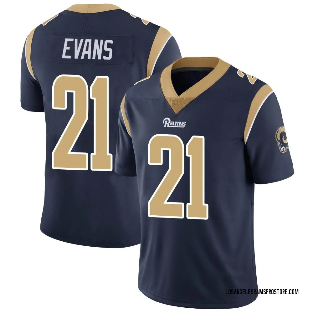 "Adult Limited Zach Evans Los Angeles Rams Navy Team Color Vapor Untouchable Jersey"